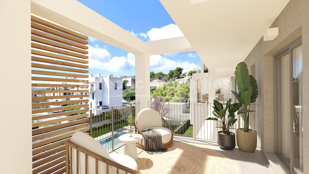 Newly built apartments with community pool for sale in Palmanova, Mallorca
