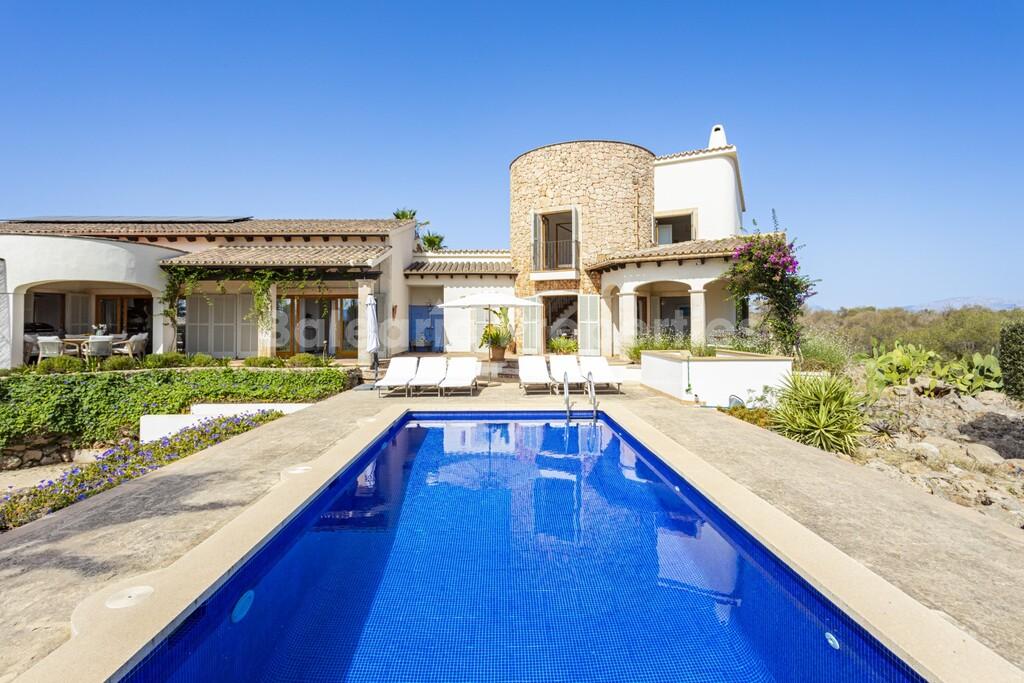 Sea view finca with guest house for sale near Son Serra de Marina, Mallorca