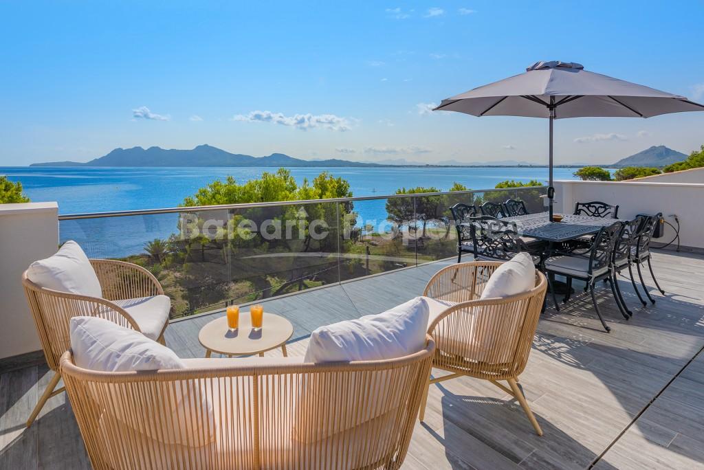 Luxurious new beachfront villa for sale in Puerto Pollensa, Mallorca