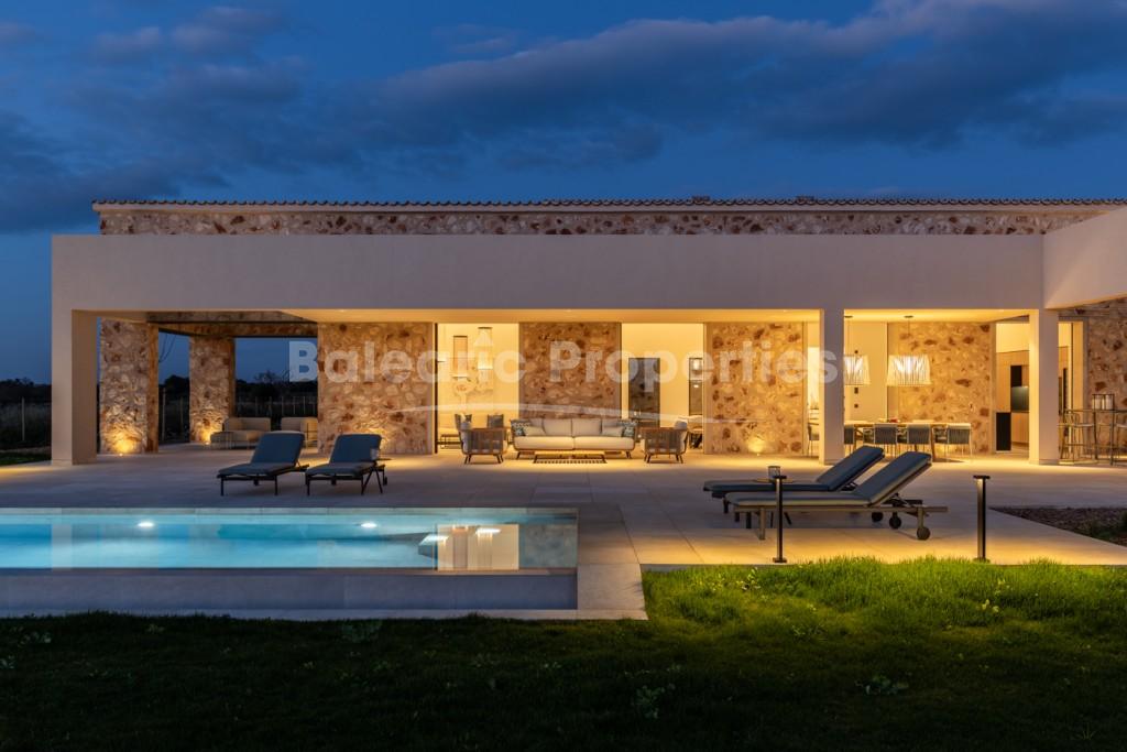 New build Mediterranean finca for sale near Es Llombards, Santanyi, southeast Mallorca