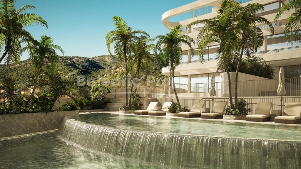 Luxury penthouse with panoramic sea views for sale in a new Palma development