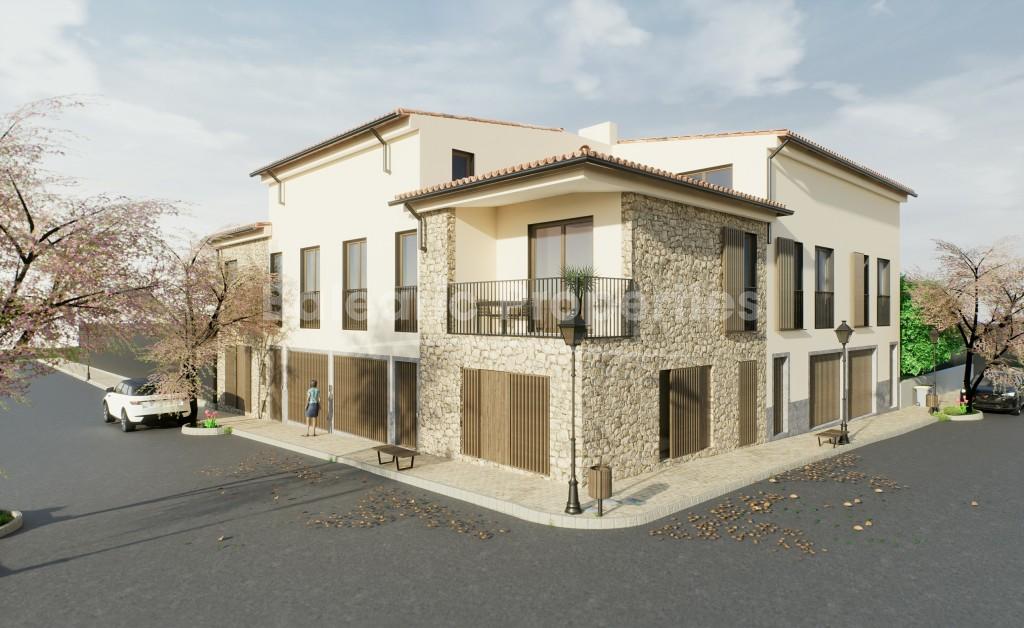 Plot with building licence to build 4 townhouses in Mancor de la Vall for sale, Mallorca