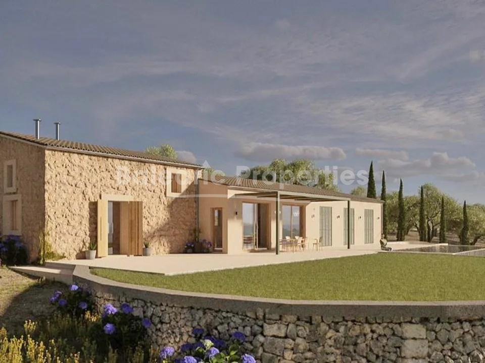 Newly built finca with panoramic views for sale in Inca, Mallorca