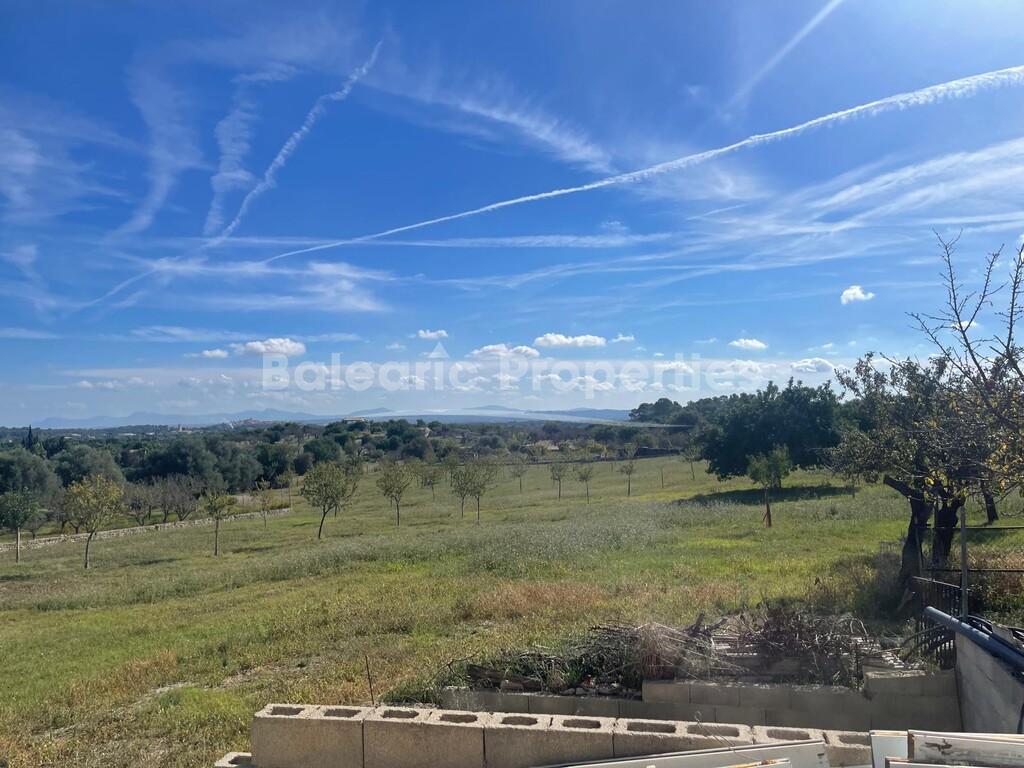 Large country side plot with building licence in place in Moscari village with amazing views to the Campanet village, and the mountains