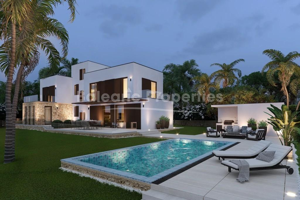 Newly built modern villa with views for sale in Son Gual, Mallorca