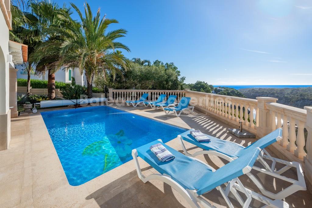 Front line villa with rental license and beach access for sale in Cala Pi, Mallorca