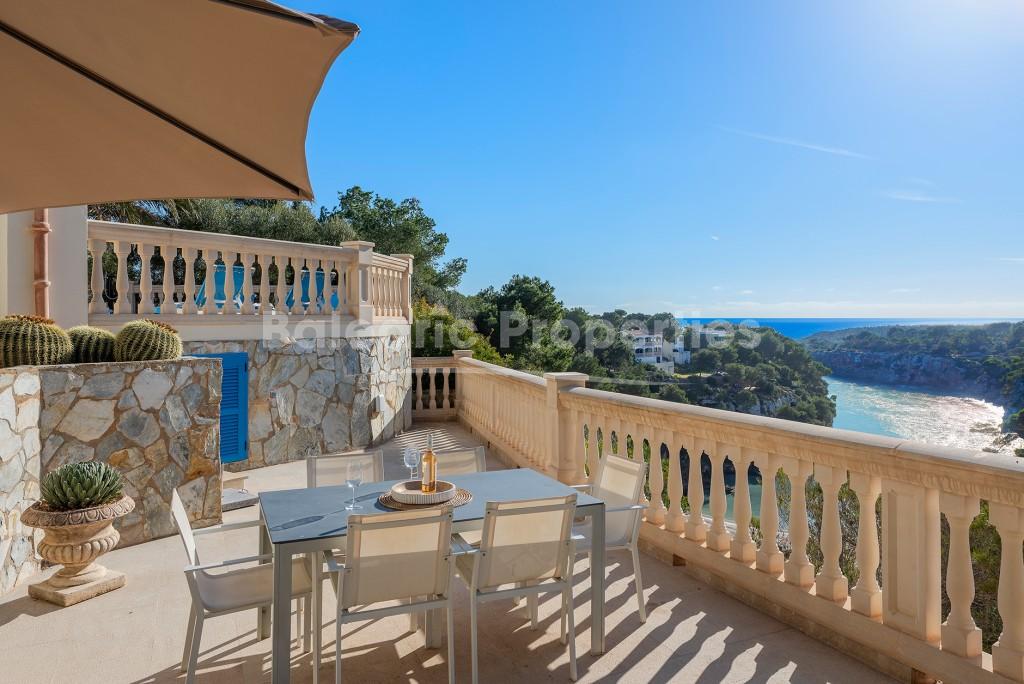Front line villa with rental license and beach access for sale in Cala Pi, Mallorca