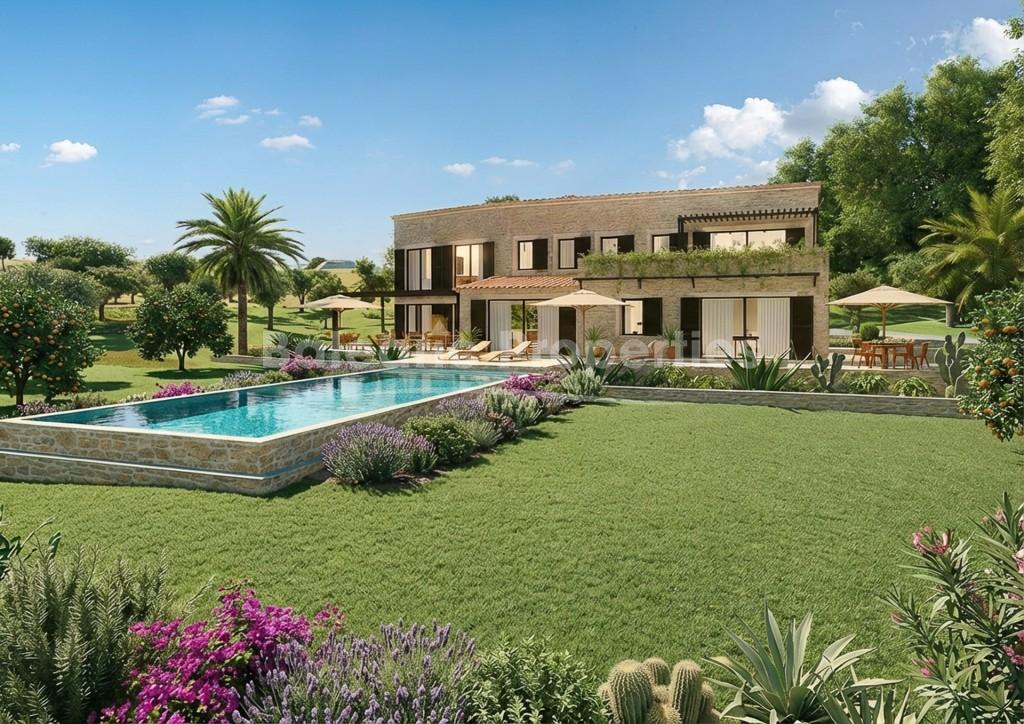 Countryside plot with villa project for sale in Selva, Mallorca centre