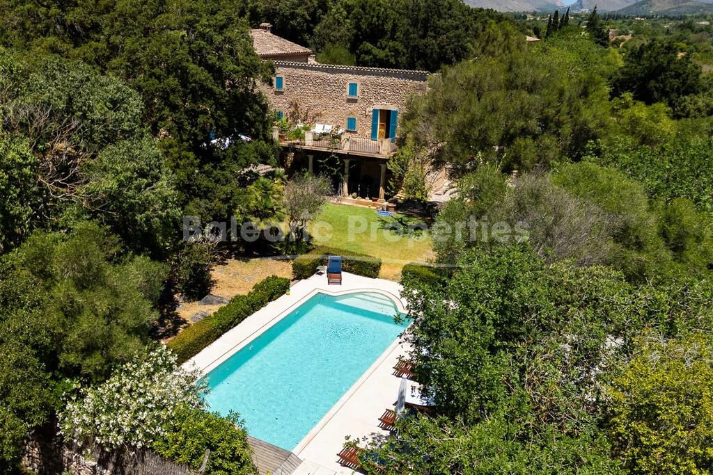 Majestic country home with mountain views for sale in Pollensa, North Mallorca