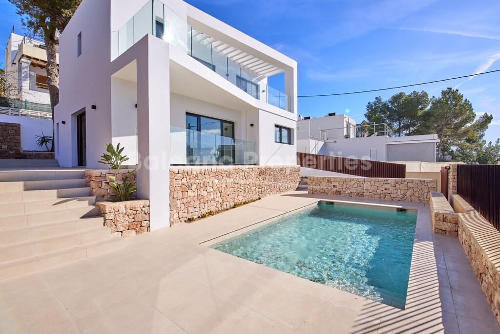 Renovated villa for sale with distant sea views in Cap Martinet, Ibiza