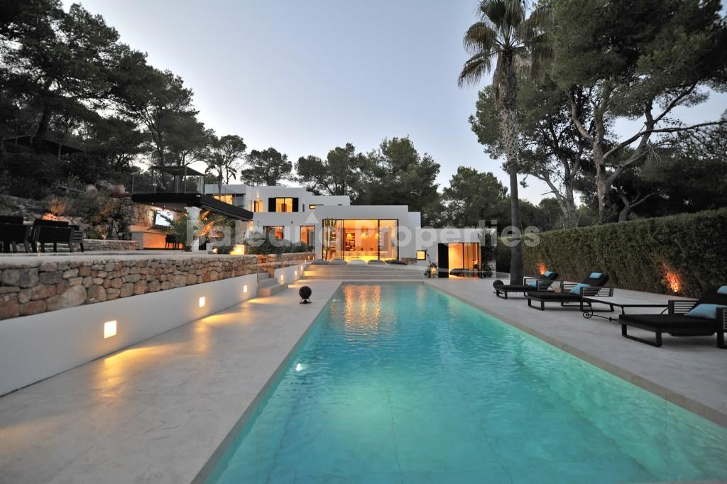 Impeccable villa retreat for sale with incredible views in Ibiza