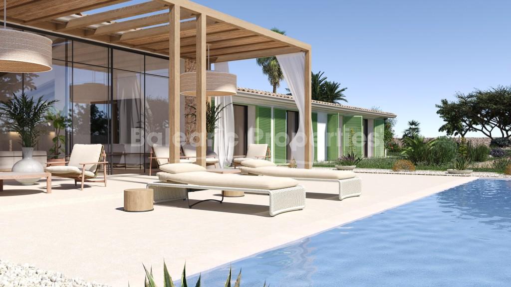 Finca under construction with panoramic mountain views for sale in Inca, Central Mallorca