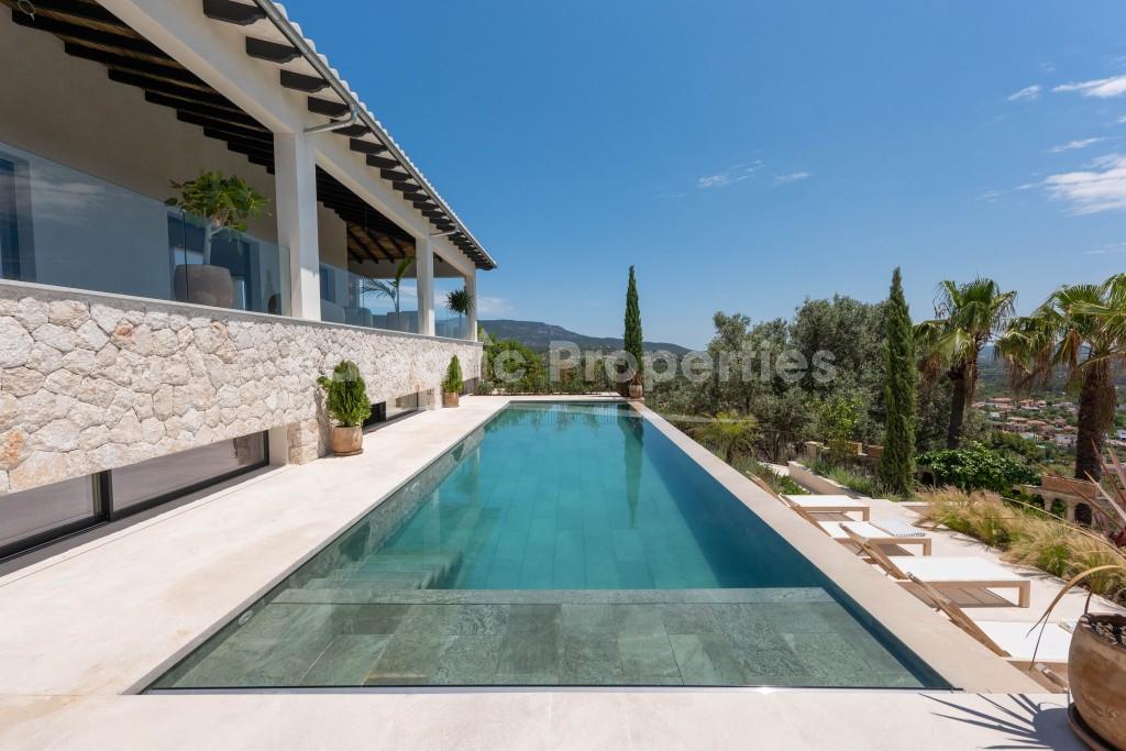 Villa mit Blick auf Palma Bucht und die Tramuntana kaufen in Sa Fontseca, Bunyola, Mallorca