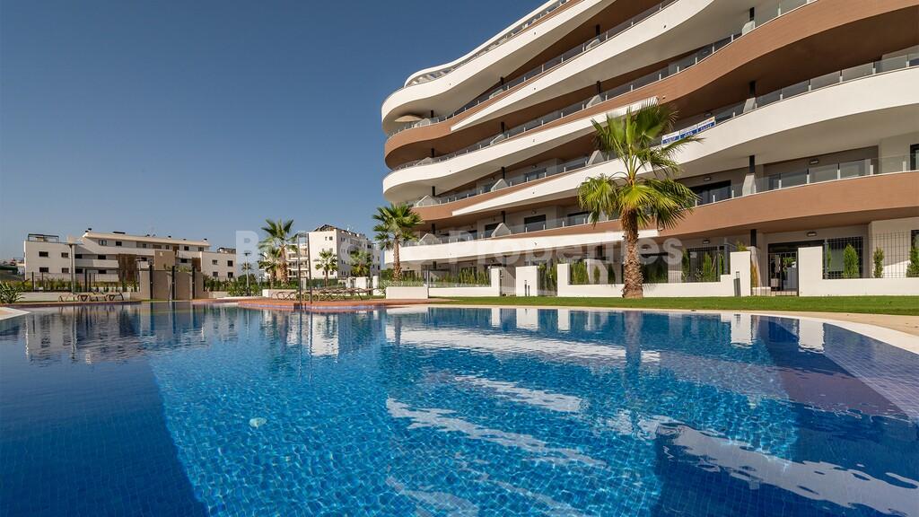 Garden apartment with community pool for sale in Sa Coma, Northeast Mallorca