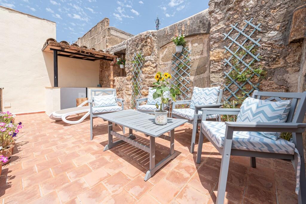Authentic town house with outdoor living for sale in Pollensa, North Mallorca