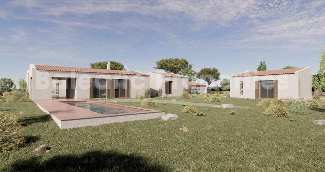 Rural plot with villa project for sale in Ses Salines, Mallorca south