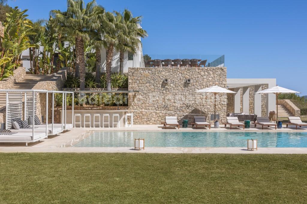 Contemporary estate with panoramic sea views for sale in Santa Eulalia, Ibiza