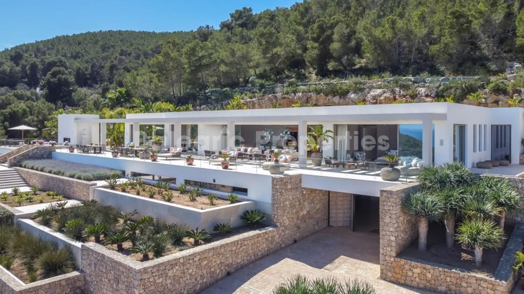 Contemporary estate with panoramic sea views for sale in Santa Eulalia, Ibiza