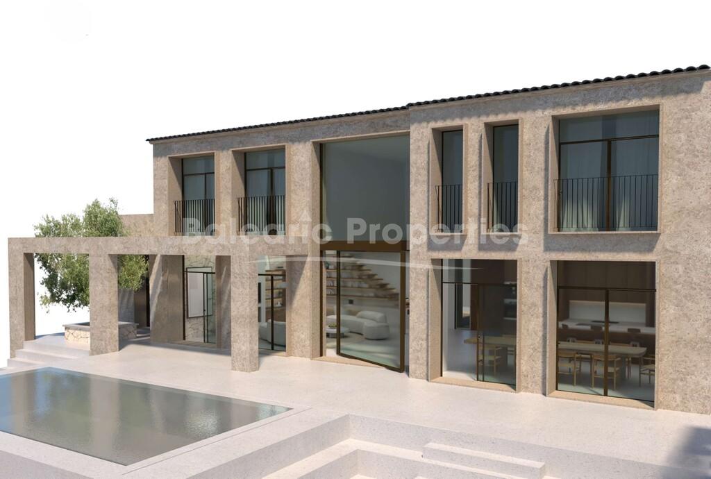 Large rustic plot with villa project for sale in Santanyi, southeast Mallorca
