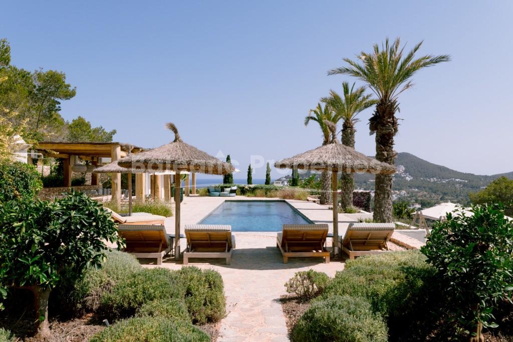 Impressive luxury living in Santa Eulalia del Rio with panoramic ocean views, Ibiza