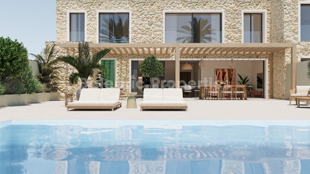 Modern luxury villa for sale in a residential area near Palma, Mallorca