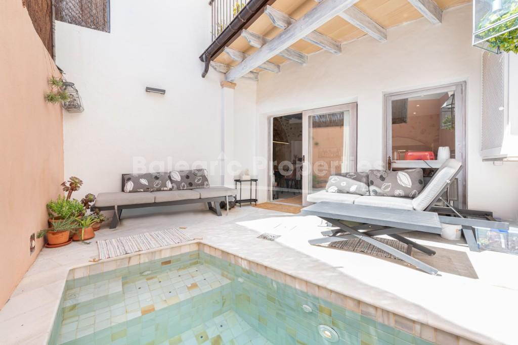 Stylish town house with pool for sale in the centre of Pollensa, Mallorca
