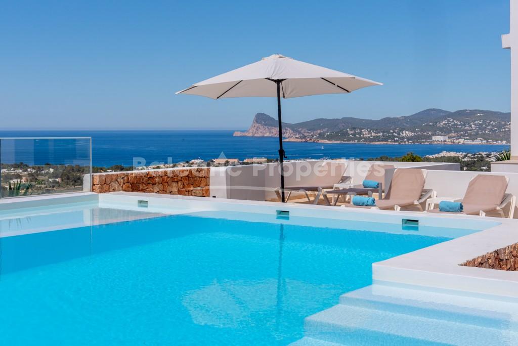 Chic renovated villa with sea views near Cala Bassa and Cala Conta, Ibiza