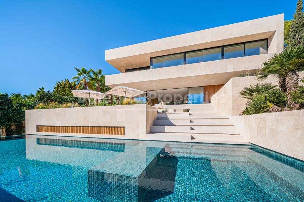 Stylish villa with partial sea views for sale in Bendinat, Southwest Mallorca