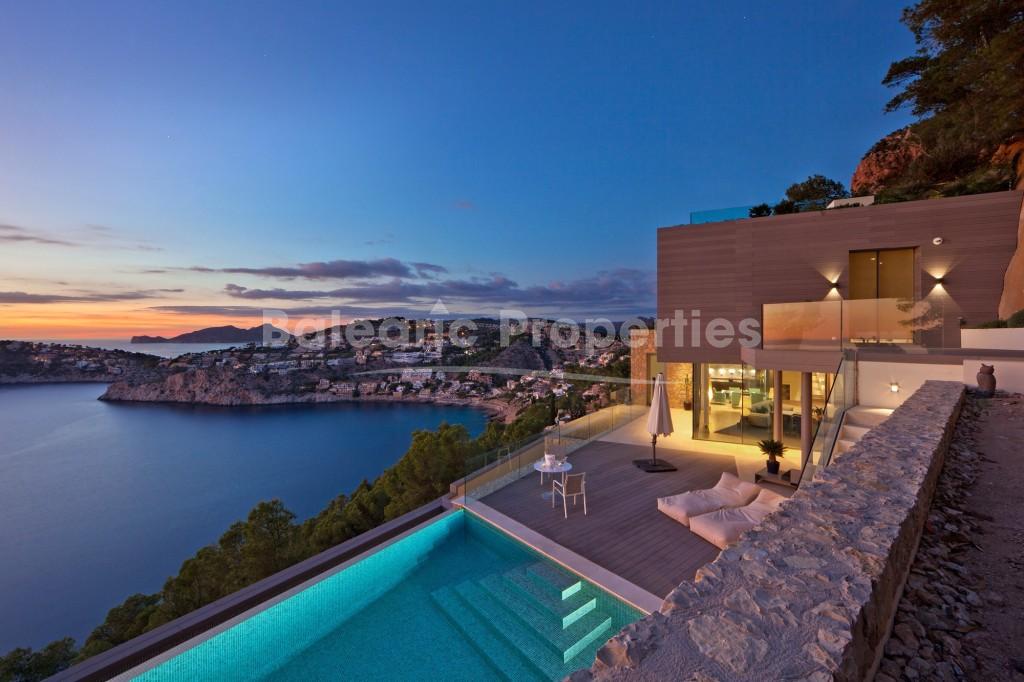 Sea-view villa with infinity pool for sale in Puerto Andratx, Southwest Mallorca