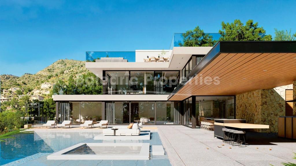 Sea view plot with building license for sale in Port d'Andratx, southwest Mallorca