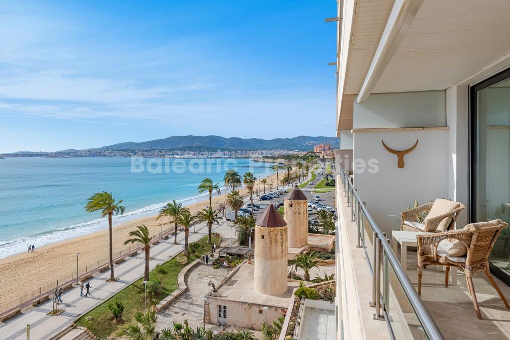 Luxury apartment with panoramic sea views for sale in Portixol, Palma, Mallorca