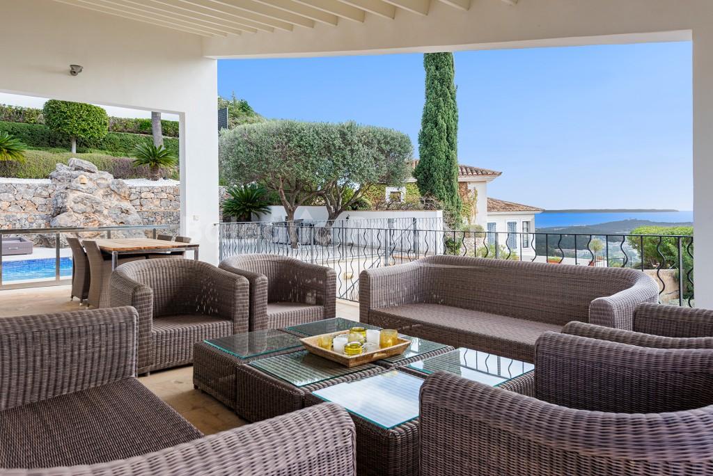 Designer luxury villa with sea views for sale in exclusive Son Vida, Palma, Mallorca