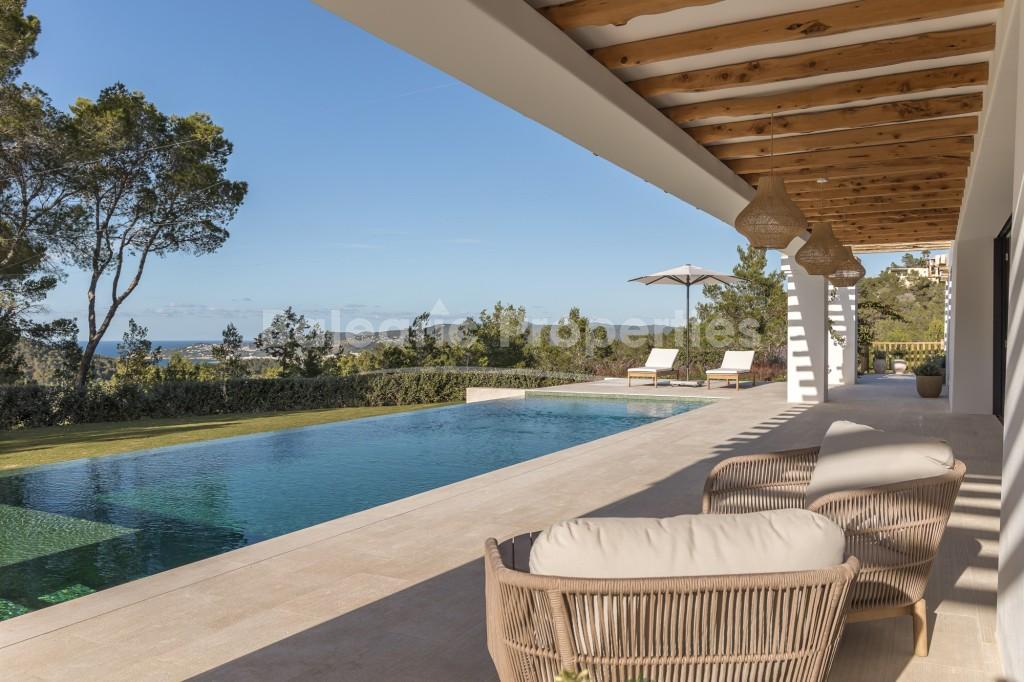 Newly built luxury villa with panoramic views for sale in San Agustín, Ibiza