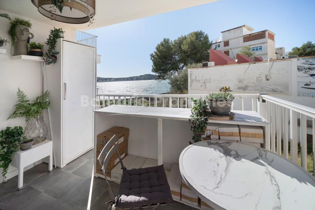 Apartment with sea views in a seafront community with beach access for sale in Santa Ponsa, Southwest Mallorca