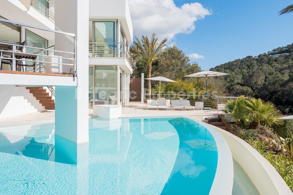 Luxury coastal villa with holiday licence for sale in Cala Vadella, Ibiza
