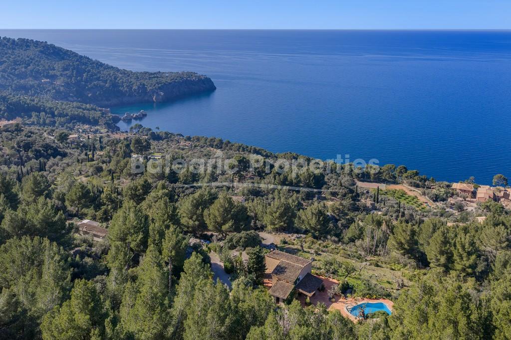 Impressive finca with panoramic sea views for sale in Deia, West Mallorca