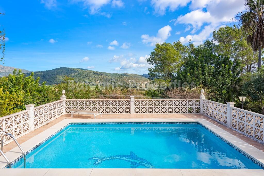 Villa con ETV y vistas espectaculares en venta muy cerca de Campanet, Mallorca