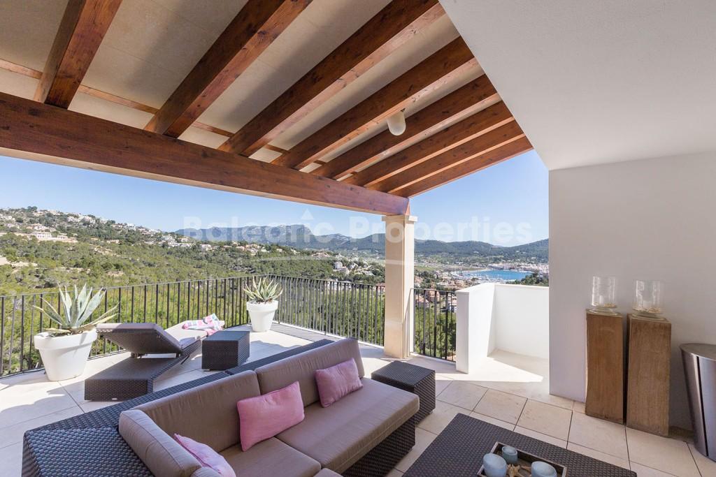 Luxury penthouse with private pool in Puerto Andratx, Mallorca