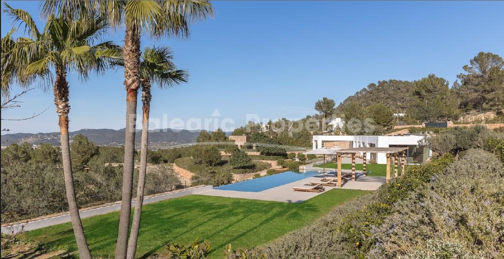 Prestigious new villa with panoramic views for sale in San Agustín, Ibiza