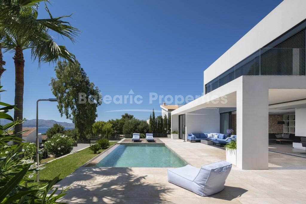 Stylish coastal villa with sea views for sale in Bonaire, North Mallorca
