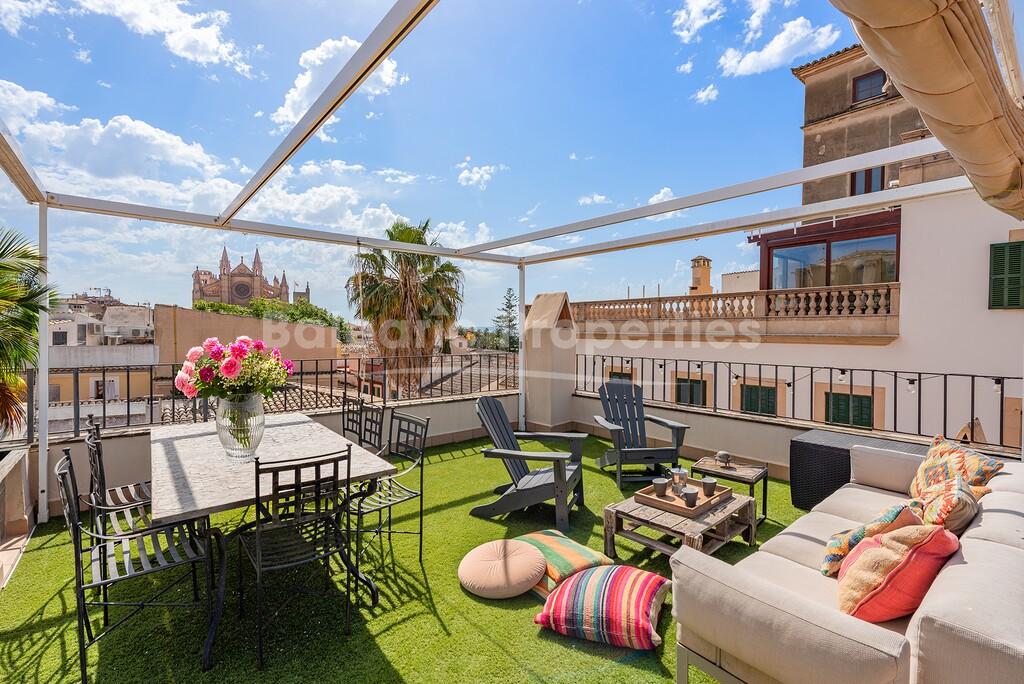 Ático de lujo con vistas panorámicas en venta en el casco antiguo de Palma, Mallorca