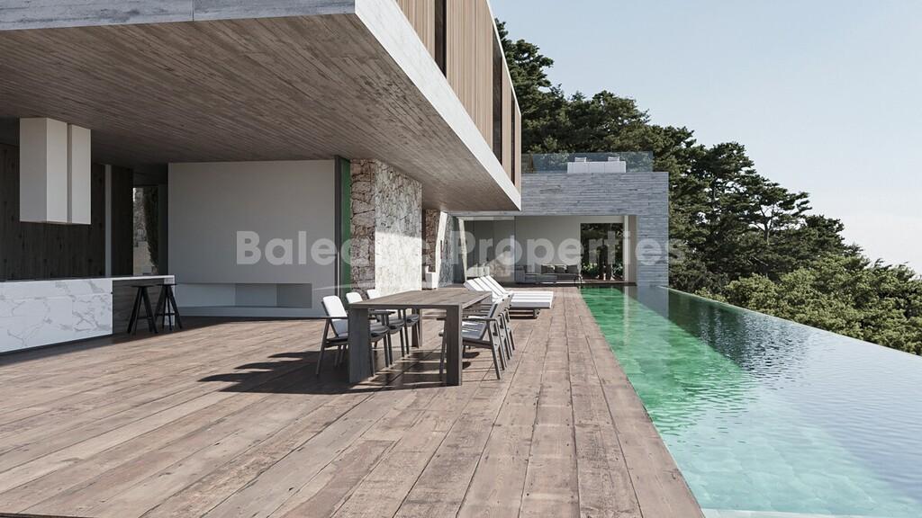 Grundstück mit Blick auf die Bucht von Palma und Villa-Bauvorhaben zu verkaufen in Palma, Mallorca
