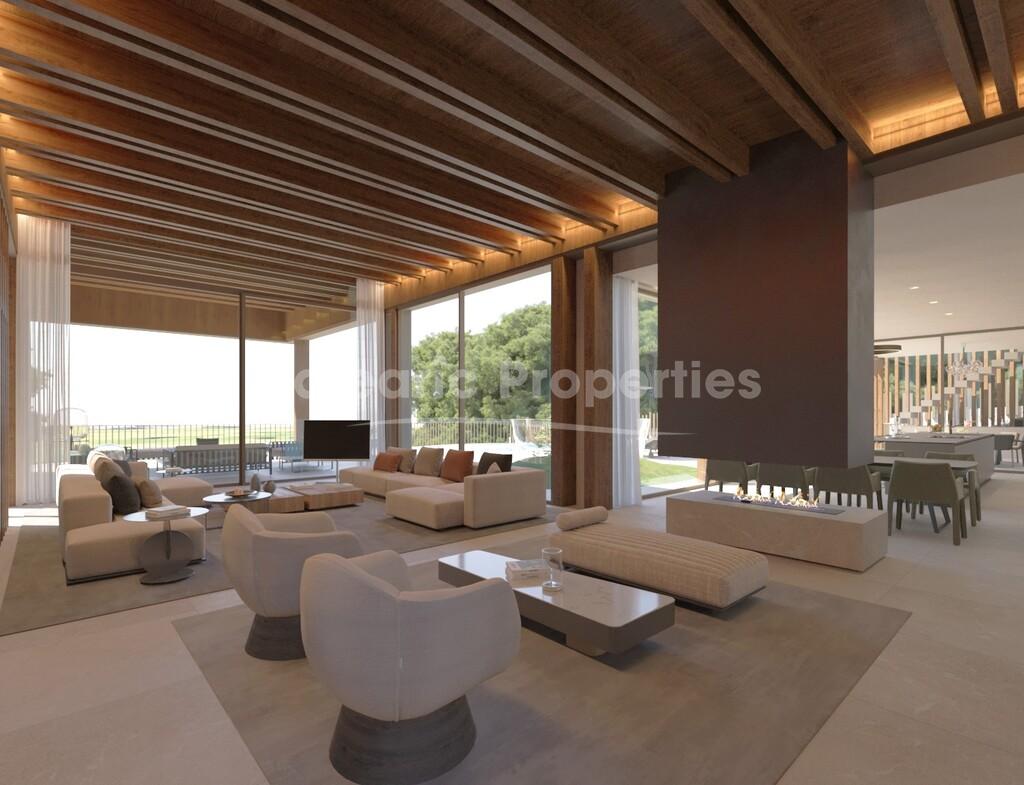 Frontline golf plot with villa project for sale in Son Vida, Palma, Mallorca
