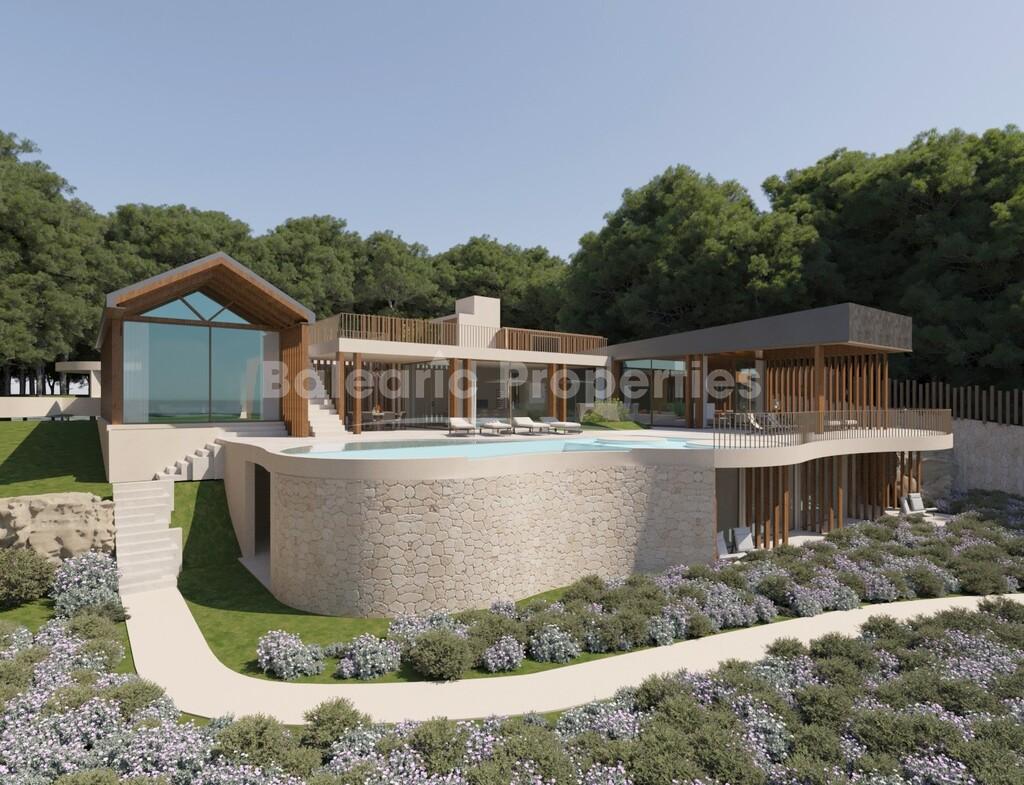 Frontline golf plot with villa project for sale in Son Vida, Palma, Mallorca