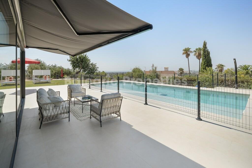 Designervilla mit Bergblick kaufen in Bunyola, West-Mallorca