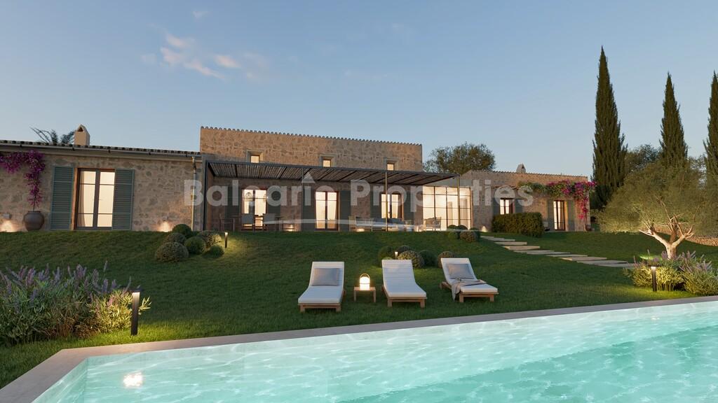 Parcela rural con proyecto de finca en venta en Montuïri, Mallorca Central.