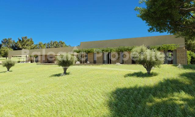 Sea view plot with luxury villa project for sale in Son Macià, East Mallorca