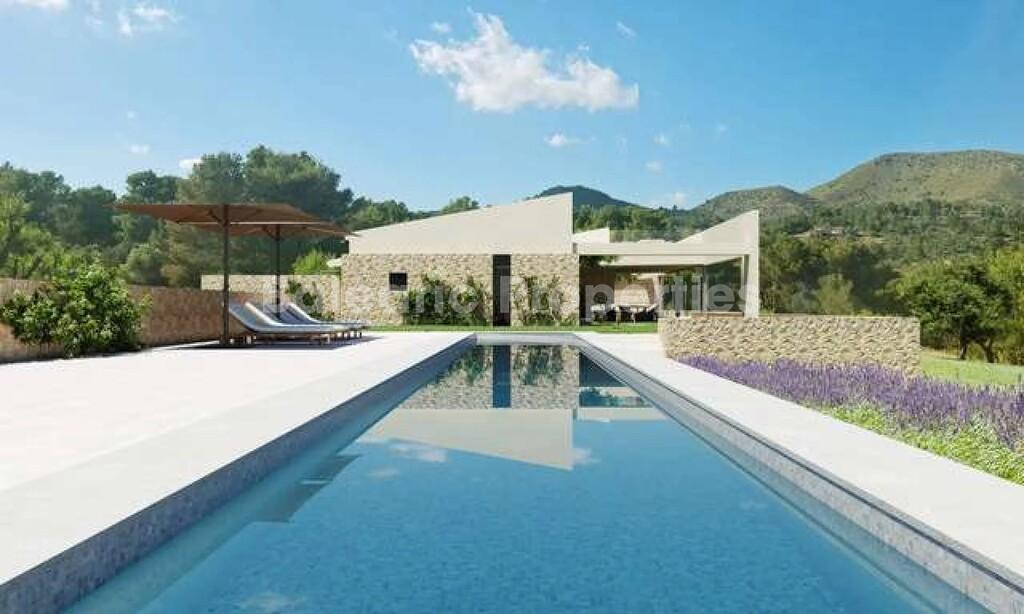 Sea view plot with luxury villa project for sale in Son Macià, East Mallorca