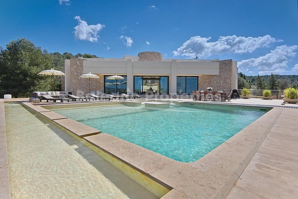 Secluded estate with sea views and holiday rental license for sale in Sant Agustí, Ibiza