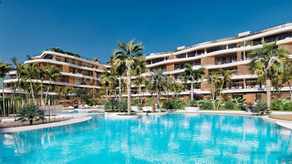 Elegant apartments for sale with marina views in Santa Eulalia, Ibiza  